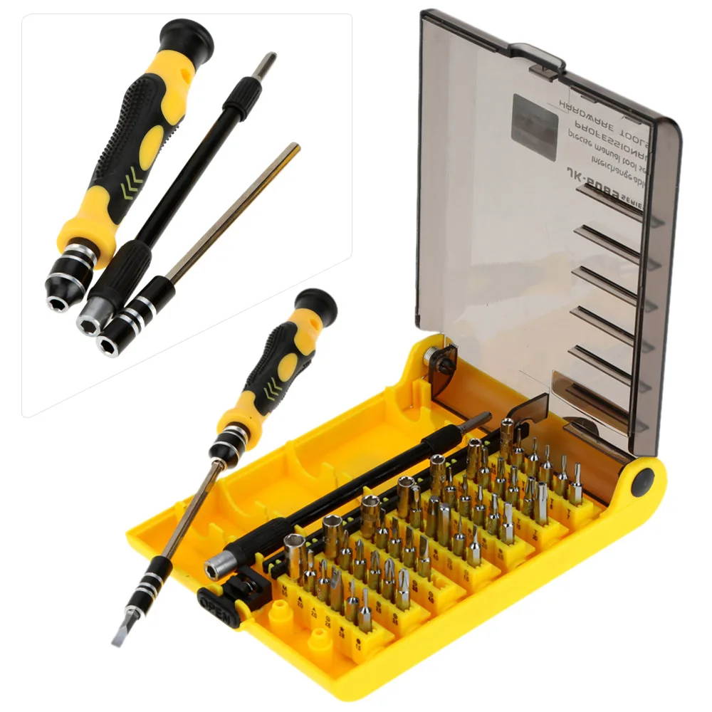 

45-in-1 Screwdriver Set Fine Hand Tool Kit Hardware Screw Driver Set Interchangeable Manual Tool Set for Mobile Phone Hard Drive