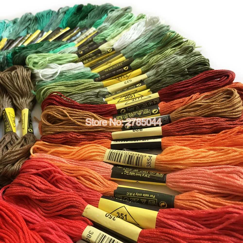 Sanbest 150 шт многоцветные крестовые нитки для вышивания крестиком яркие блестящие нити высокого качества TH00037