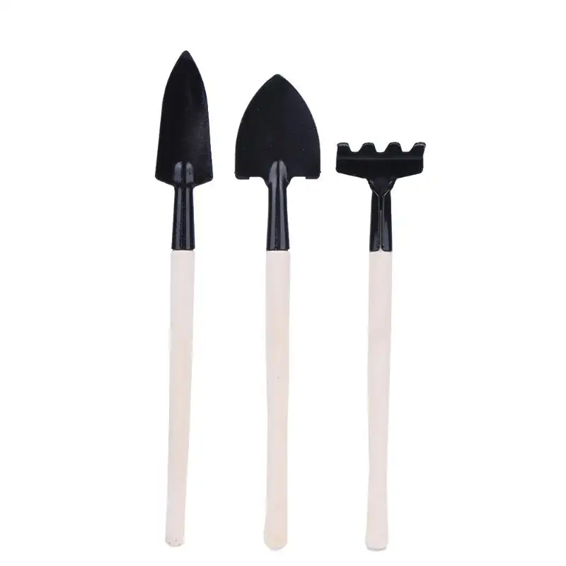 3 шт. мини-лопата Набор садовых инструментов мини садовый инструмент Бонсай инструменты набор металлическая деревянная ручка голова