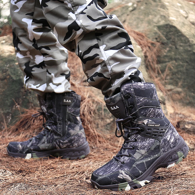 Мужская Высокая Водонепроницаемая походная обувь; тактическая спортивная обувь; мужские уличные ботинки для охоты; обувь для альпинизма; мужские армейские ботинки