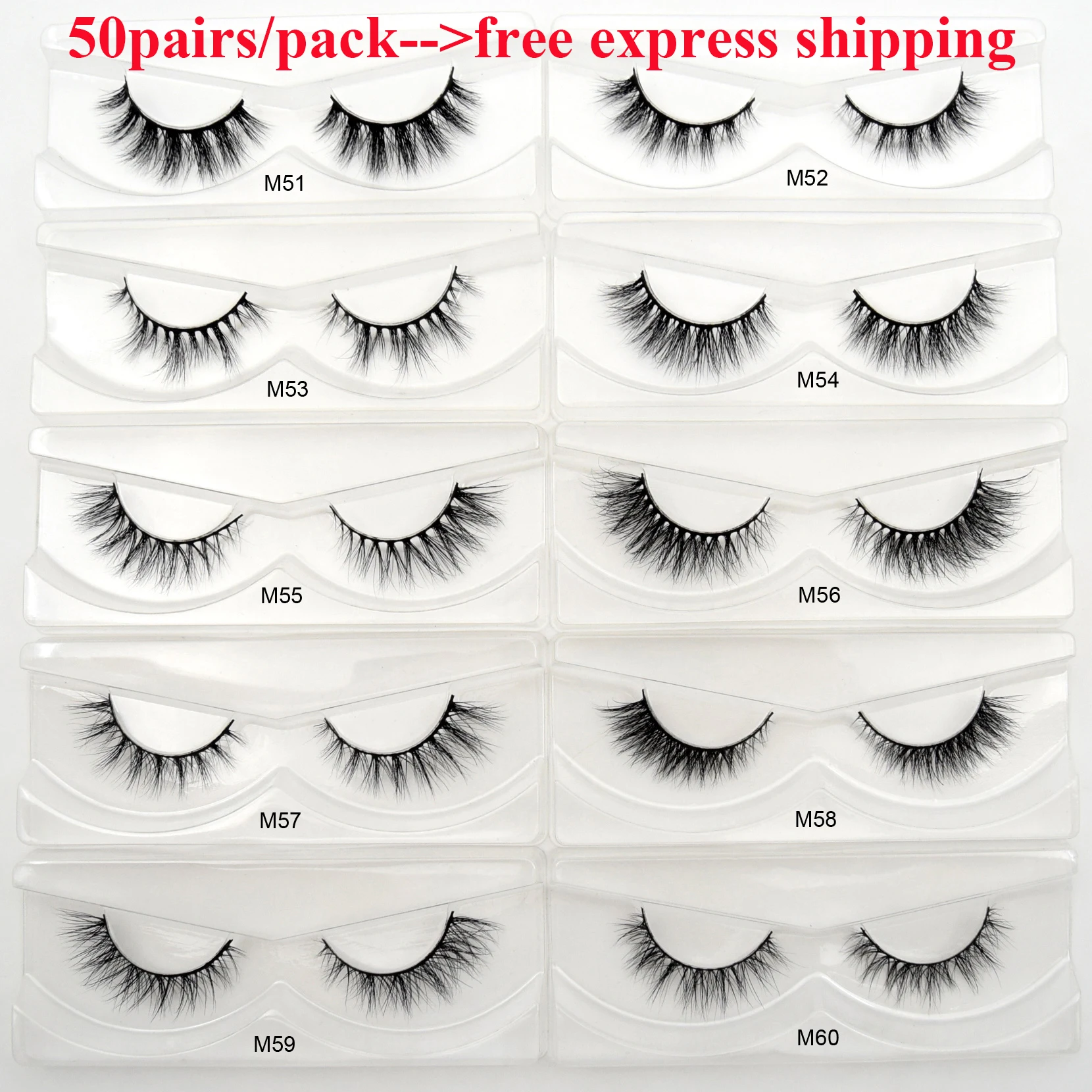 50Pairs Wholesale Visforee eyelashes Mink Eyelashes Natural False Long Makeup Cruelty Free 3d mink lashes 43 styles | Красота и