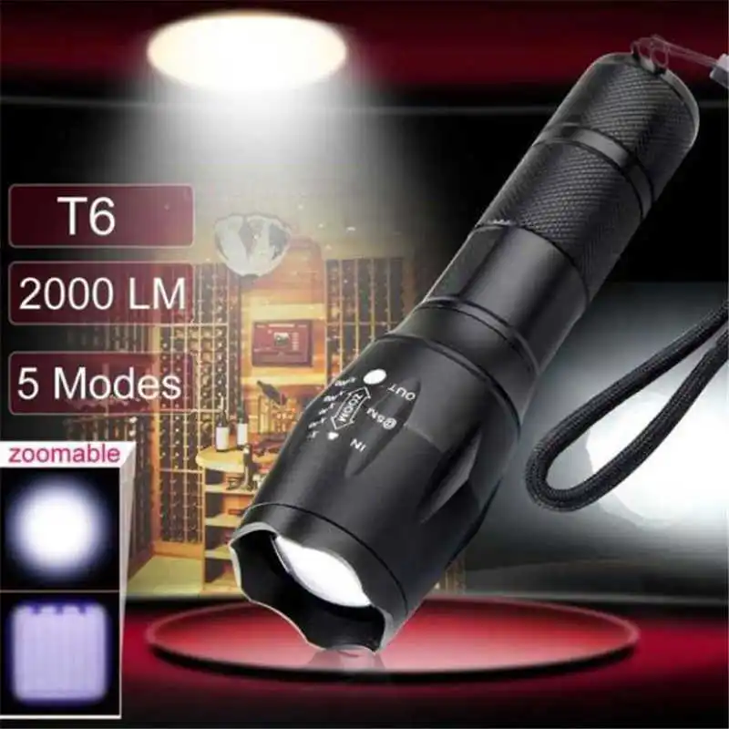 G700 Tactical Flashlight LED Military Lumens Alonefire lanterna led t6 el feneri led flashlight 18650 rechargeable #3S20 (2)