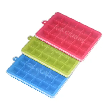 

3PCS 24 Grids Silicone Ice Cube Tray Ice Cube Mold Ice Maker Box With Lid with Clip Summer Kitchen Restaurant Ice Making #LR1