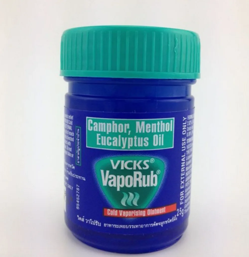 

Thailand Original Vicks VapoRub cold vaporising ointment 25g Mosquito Bite Itching Relief Cough Relief Free shipping