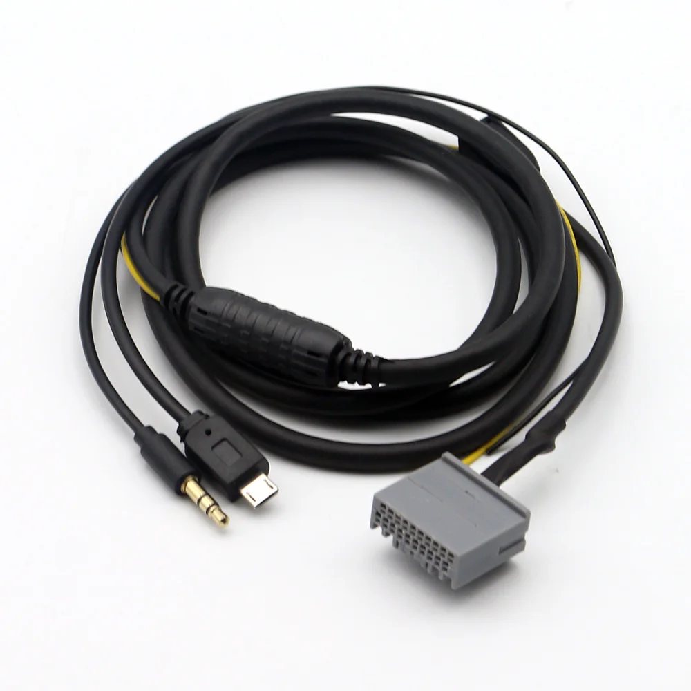 Car 3.5mm AUX Input Adapter Audio Cable for Honda CRV Accord Civic Micro USB Adapter Charge For