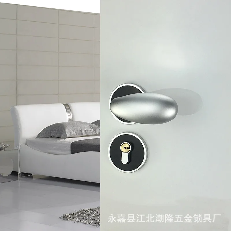 

2018 Limited Padlock Cadeado Factory Direct Sale Project Space Aluminum Door Lock Modern Split Alumina Black And White Indoor