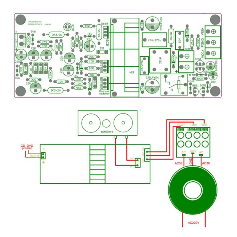 Двухканальный L15D-PRO класса D IRS2092 IRFB4019 стерео усилитель мощности DIY Kit(2 платы) 300 Вт