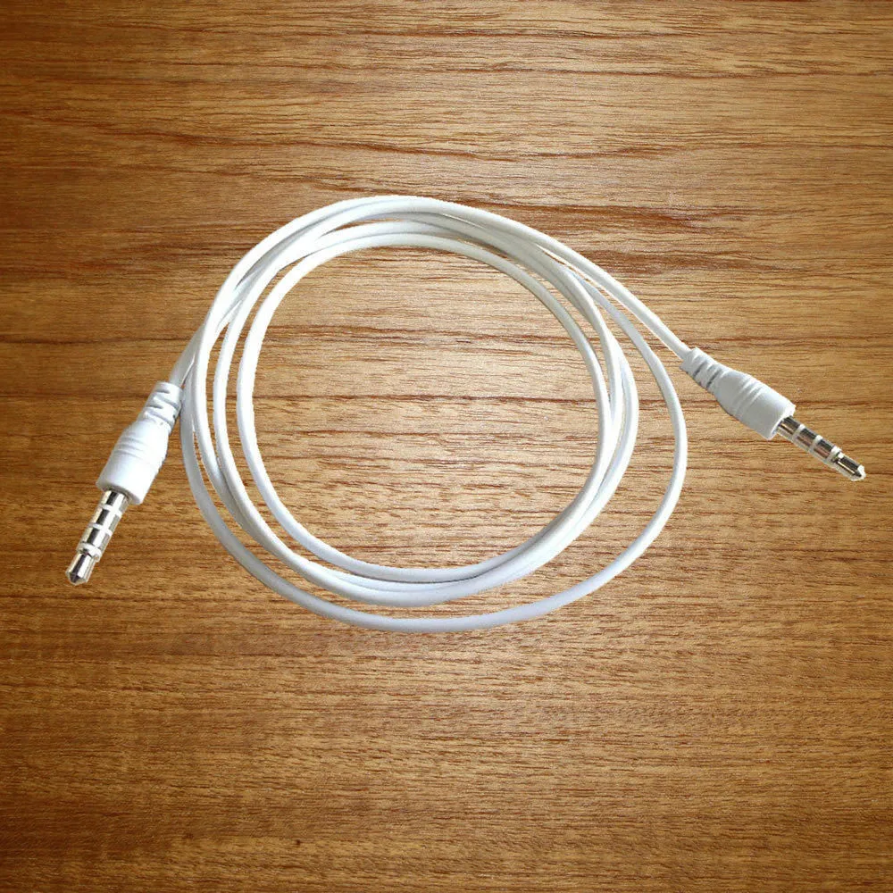 White 3.5mm Male to AUX AUXILIARY Sound Stereo Audio Data Cable Mp3 D0328 |