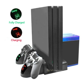 

Multifunctional Fan Base Controller Fast Charging Station Dock Stand Dualshock USB Cable Charger Base For Sony PlayStation 4 ps4