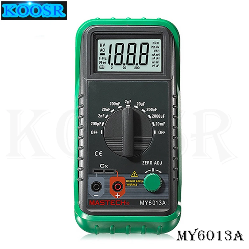 

MASTECH MS6013A (MY6013A) Capacitor Tester Tecrep Portable Digital Capacitance Meter 200pF-20mF Electrical Test Diagnostic-tool