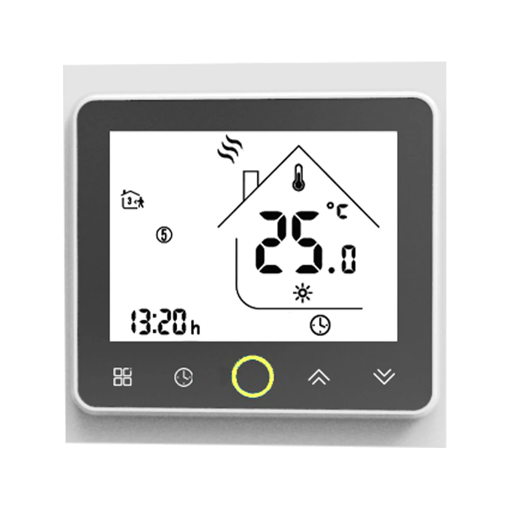 Термостат modbus Alec панель котел нагревающий термостат программируемые светодиоды сенсорный экран NTC сенсор домашний комнатный