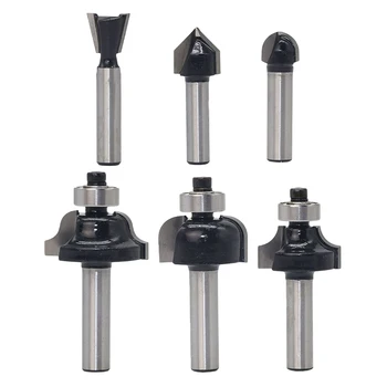 

Wood Router Bit Straight End Mill Trimmer Cleaning Flush Trim Corner Round Cove Box Bits Tools Milling Cutter 8mm Shank
