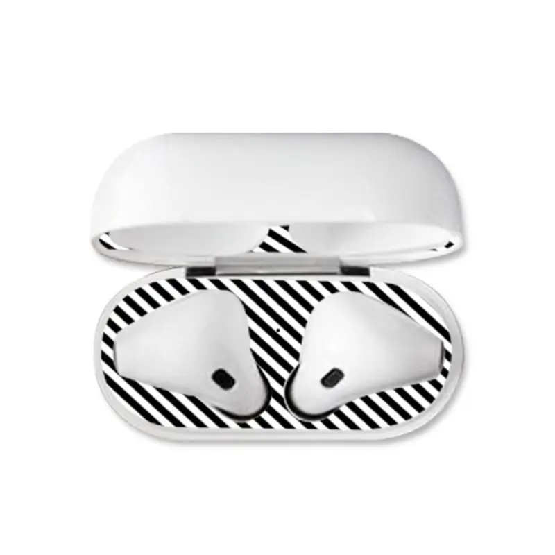 

2 Pairs Dust Guard Protective Sticker Earphone Case Shell Skin Dust-proof for Apple Airpods Charging Box