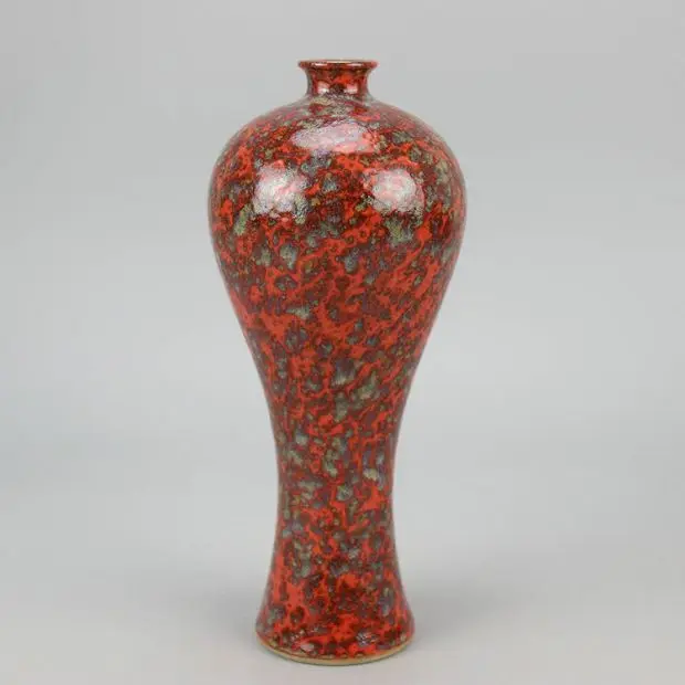 Imitation Qing Dynasty Fambe Glaze Vase  Meiping Antique Jingdezhen Handmade Vintage Porcelain Ornaments 2