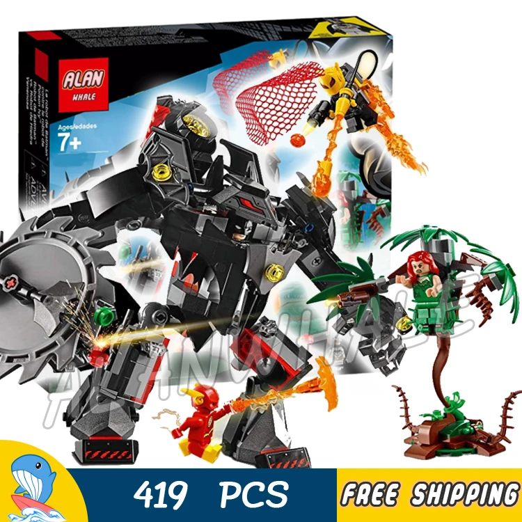 

419pcs Super Heroes Batman Mech vs. Poison Ivy Mech Power Burst Element 11234 Figure Building Blocks Toy Compatible With LegoING