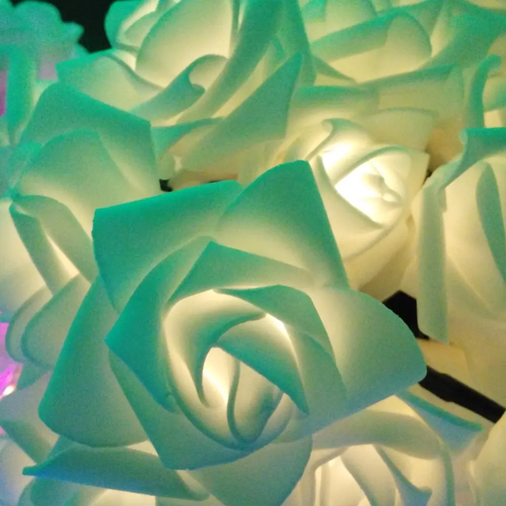 Best Price High Quality Fashion Romantic Holiday Lighting Rose Flower Fairy String Wedding Decoration Decor light (3)