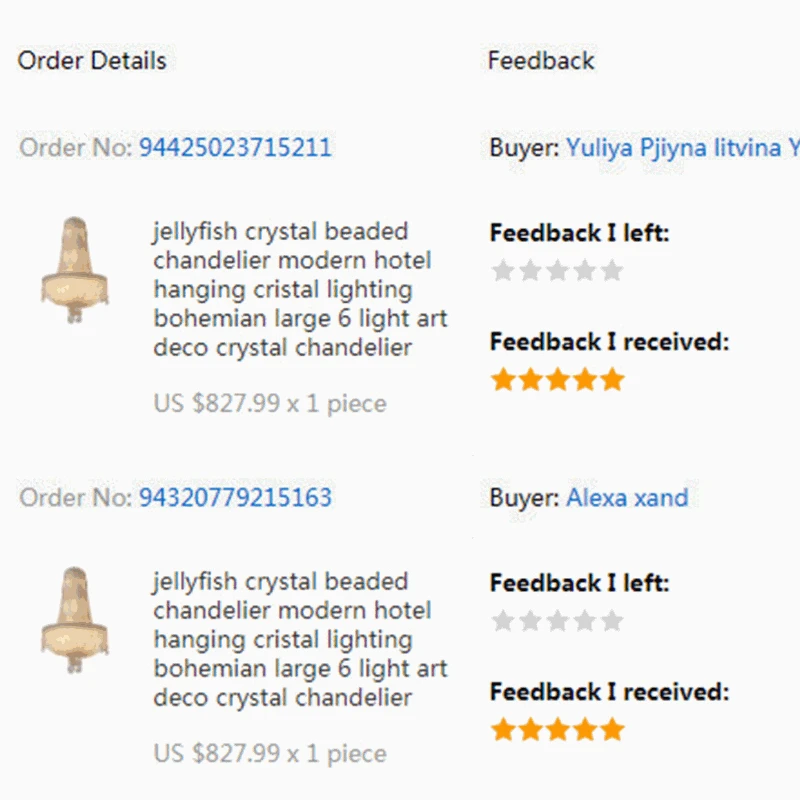 Crystal bead chandelier