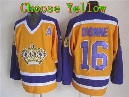 1970s LOS ANGELES KINGS CCM HOCKEY JERSEY VINTAGE PURPLE GOLD YELLOW 1980  DIONNE
