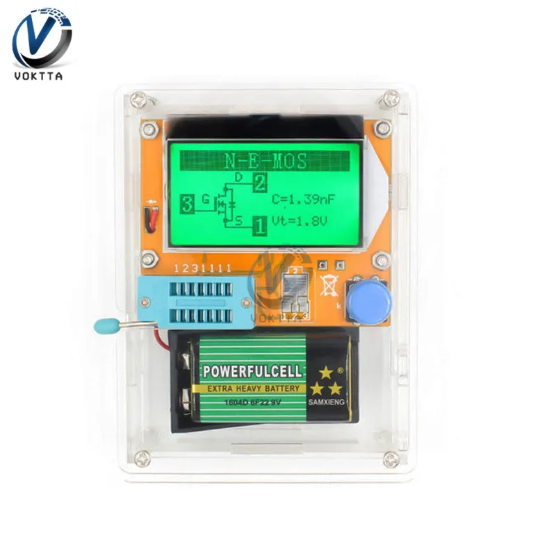 V2.68 ESR-T4 Mega328 цифровой Транзистор тестер Диод Триод Емкость ESR метр для MOSFET/PNP/NPN LCR 12864 ЖК-экран тестер