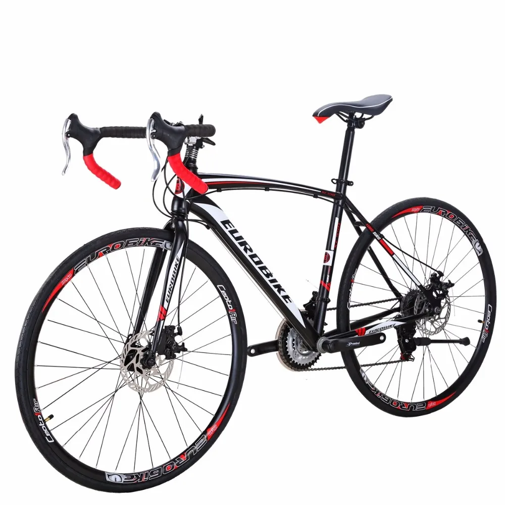 EUROBIKE Road Bike 21 Speed 700C Bicycle Dual Disc Brake Frame Size 49cm Bike