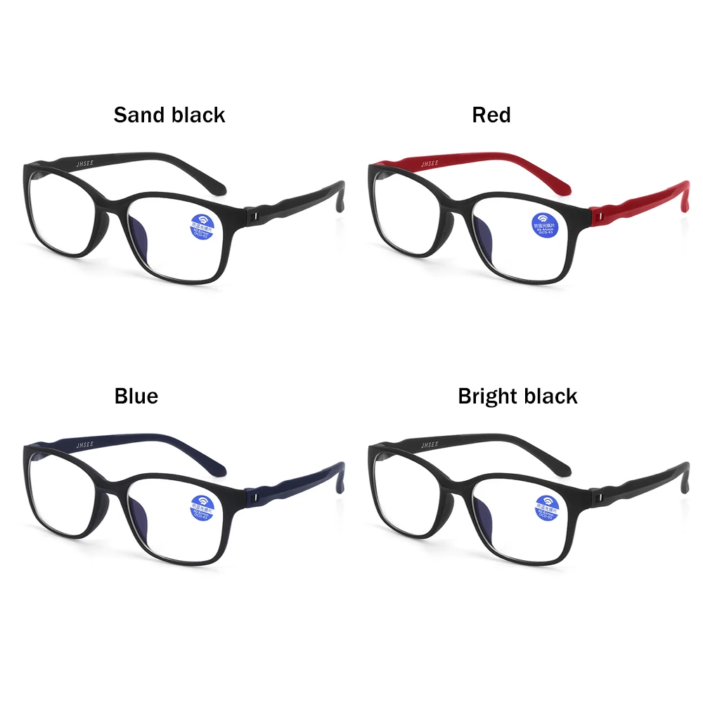 UV400 Reading Glasses Anti Blue-Ray Glasses Flexible Ultralight TR90 Computer Goggles Radiation Protection Anti-fatigue Eyewear