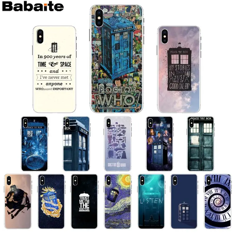 Babaite Tardis Box Doctor Who Colorful Cute Phone Accessories Case for Apple iPhone 8 7 6 6S Plus X XS MAX 5 5S SE XR Cellphones