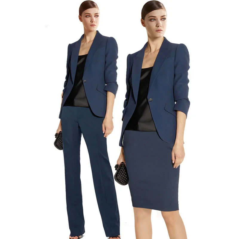 

Ladies Vintage Uniform Suits long Sleeve Elegant Bodycon Suit Pencil Formal Office Wear Women Wear To Work Dress Suit