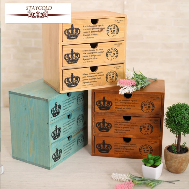 Aliexpress Staygold Z Multifunctional Mini Storage Staygold Z Multifunctional Mini Storage Cabinet Three Drawer Box Wood Craft Small Parts Vintage