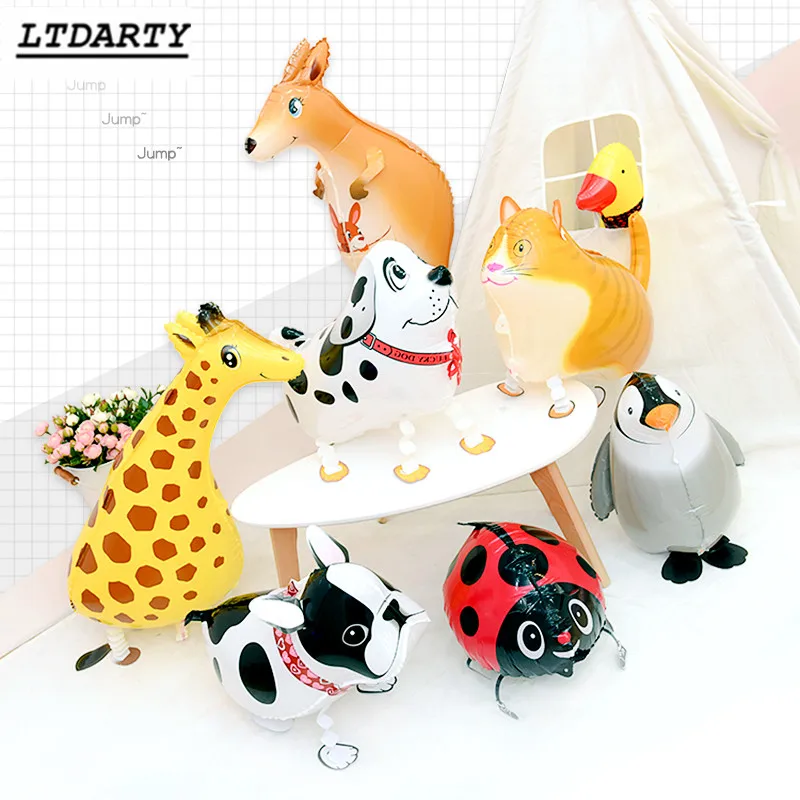 

1pc many walking pet walking balloon mixed model animal balloon children party toy birthday gift puppy kitten globos
