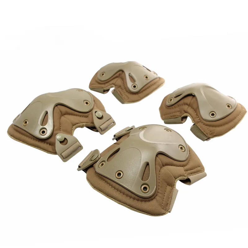 4 Piece Set, Outdoor Military Tactical Knee Pads+Elbow Brace Protector