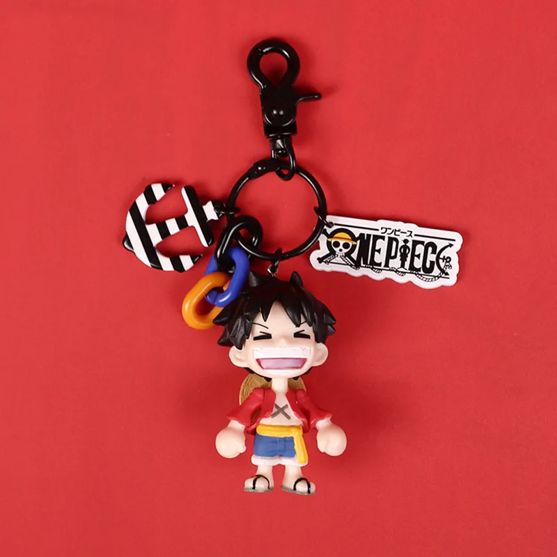 

Cartoon Anime One Piece Keychain Diy Fashion PVC Luffy Keyring Charm Trinket Toy For Men Woman Bag Key Chain Ring Jewelry Gfit