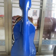 Высокое качество синий стекловолокно футляр для виолончели/сыворотки, плечевые ремни 4/4