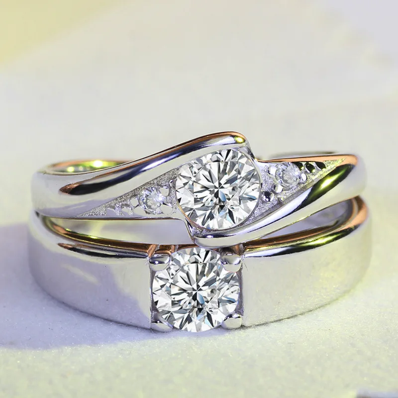 Lovers Rings Jewelry Accessories Wedding Engagement Rings Fine Body Jewellery Women Men Metal Ring Fashion Zircon Finger Ring