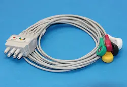 Nihon Kohden BR-021P Совместимость ЭКГ приводит кабель 5 Leadwires для дефибриллятор Cardiolife, срок службы, разъем NK-5LD