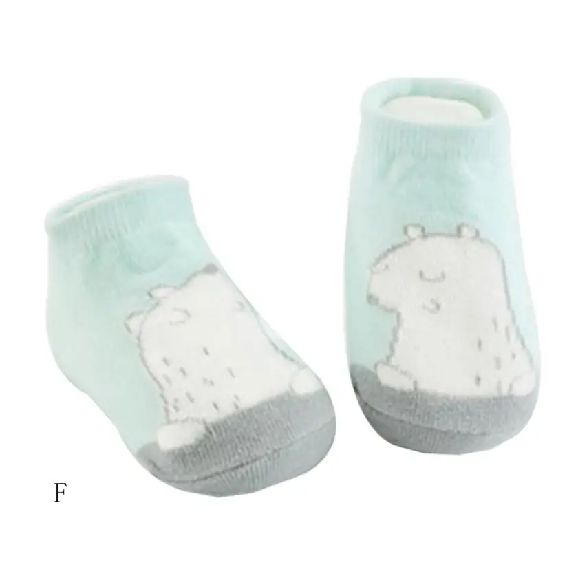 Woweile#5006 детские носки из хлопка для новорожденных мальчиков и девочек милый мультфильм малышей противоскользящие носки