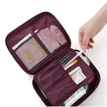 Xiniu Travel Cosmetic Bag Dot Floral Printed Makeup Toiletry Case Bag Wash Organizer Pouch Handbag #2415