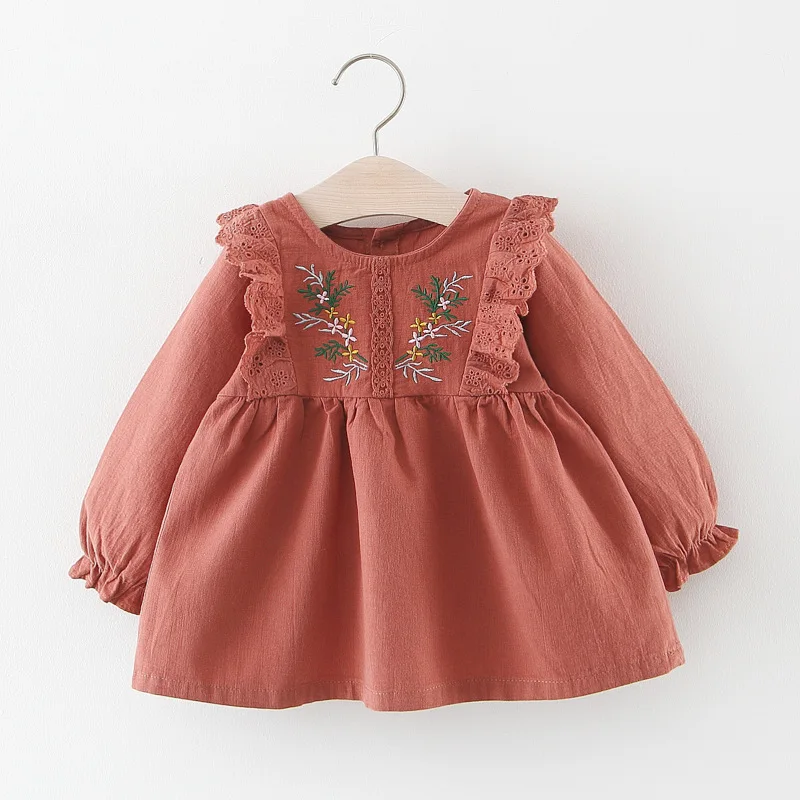 

2019 New Girls Dresses Embroidered Lace Dress Children's Clothing