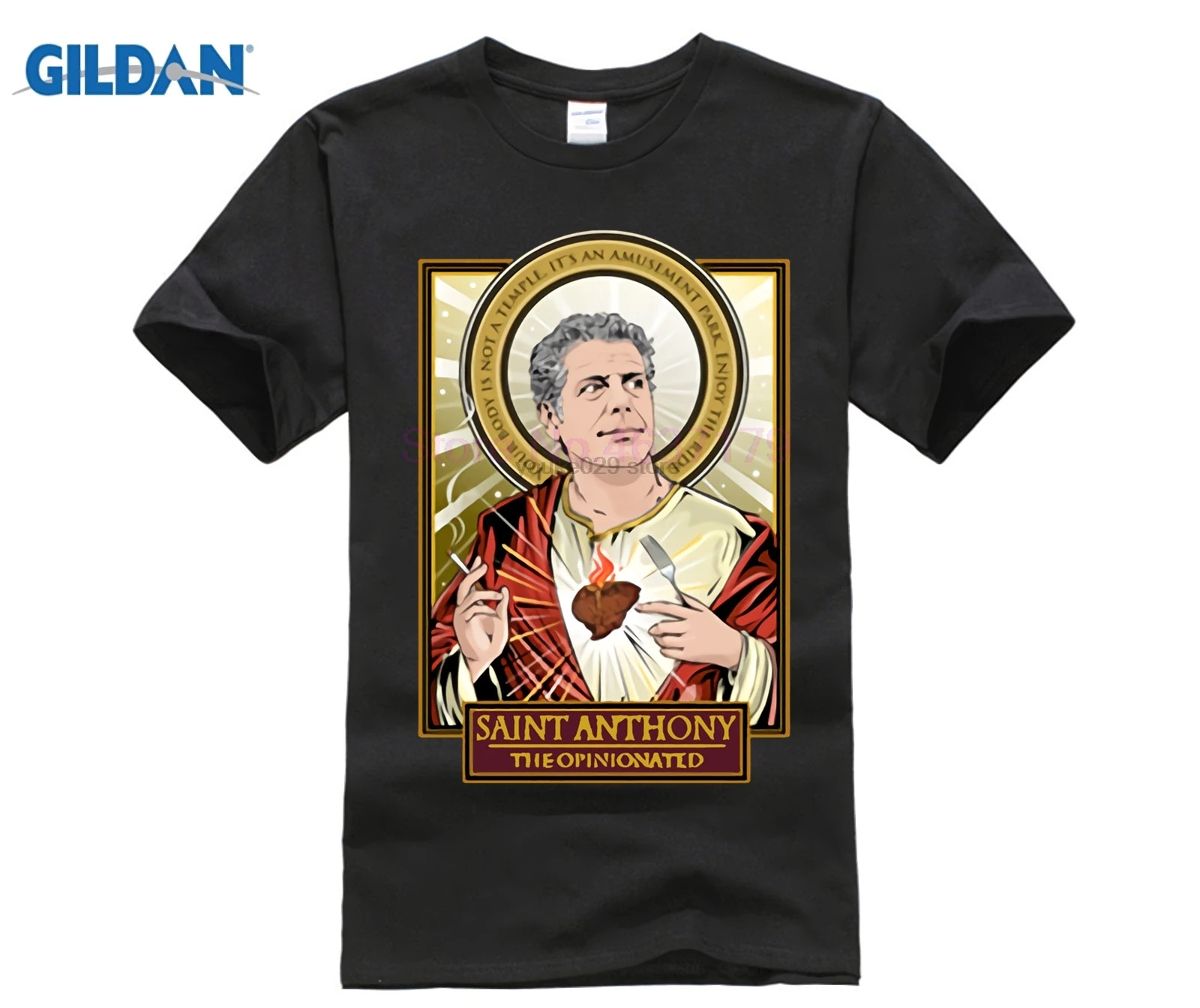 Забавные футболки Saint Anthony Мужская футболка с бурданом homme коротким рукавом для