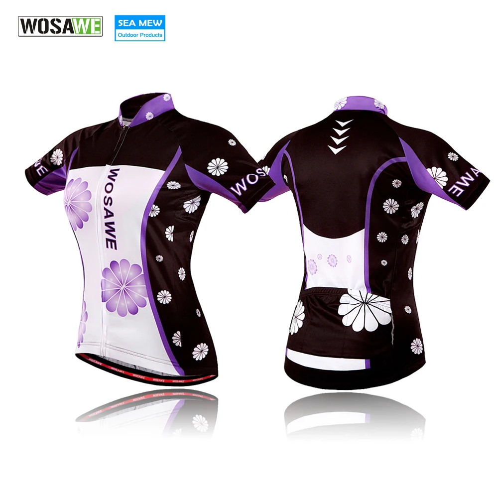 

WOSAWE Cycling Jerseys Short Sleeve Sport wear Jersey Bike Camisa Women Summer Shirts Bike MTB Motocross Downhill Jersey