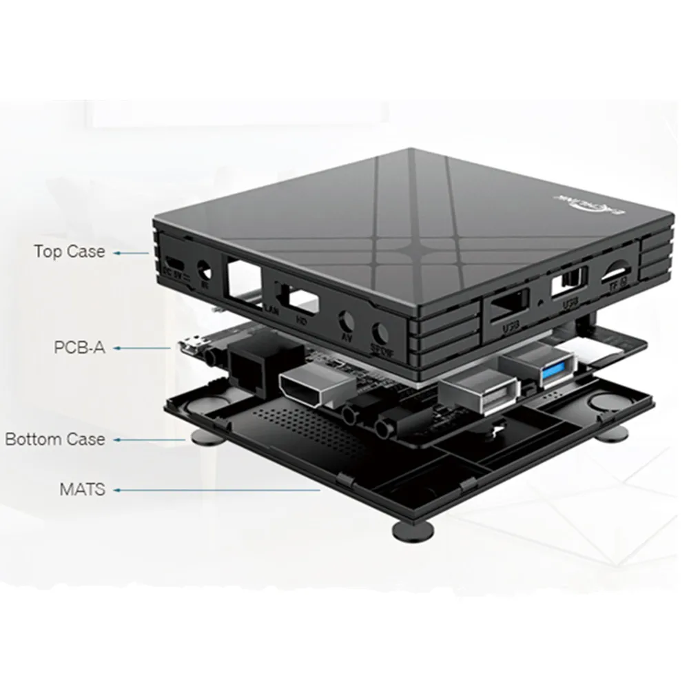  EACHLINK H6 Mini Android 7.0 Smart TV Box Allwinner H6 3GB 4GB RAM 32GB ROM 2.4G WiFi 100Mbps USB3.
