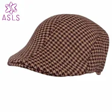 ASLS женский мужской теплый язычок гусиная лапка берет хлопок Famal мужской модный Повседневный гольф берет живописца шляпа хипстерский берет Кепка с козырьком