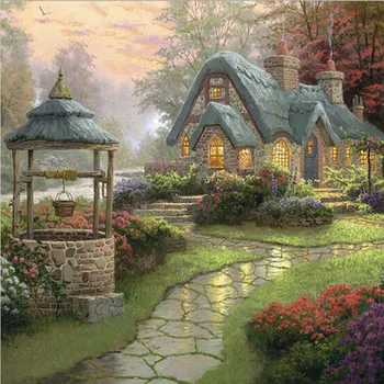 

Diamond embroidery Dream house Diy Diamond painting square drill rhinestone pasted full Cross stitch crafts Needlework