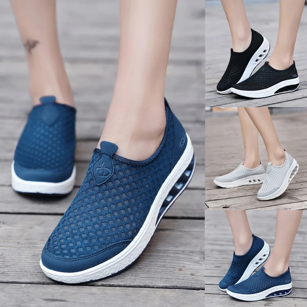 Men Casual Shoes Chunky Sneakers Height Platform Women Outdoor Mesh Casual Shoes Thick-Soled Air Cushion Shoes Sneakers#g2