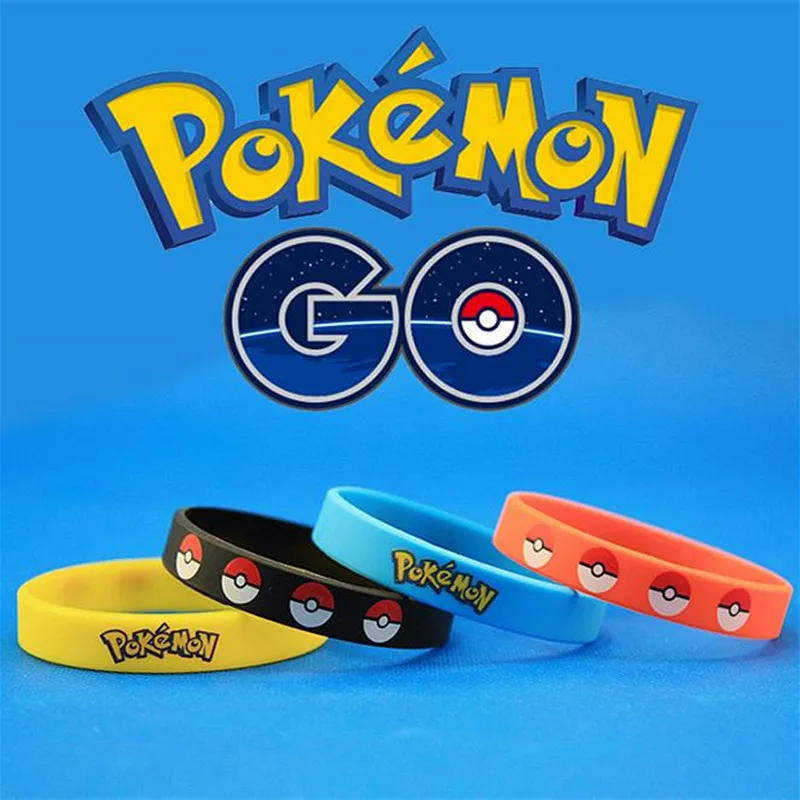 1000 шт. 4 разных рисунка карманные монстры браслет Pokemon Go детские игрушки ремешок