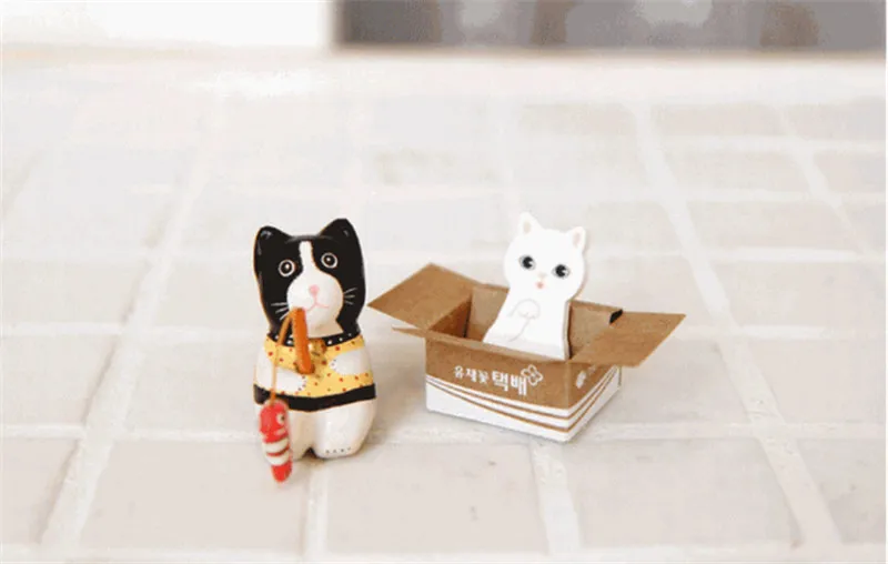 2 шт. 3D мультфильм Kawaii Бумага Скрапбукинг кошка собака наклейки милые корейские канцелярские заметки дневник школьный Блокнот