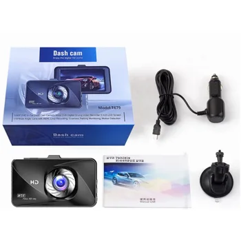 

HD 1080P Video Driving Recorder Dual Lens Vehicle Camera Car DVR with G-sensor Night Vision Motion Detection Video Recorder