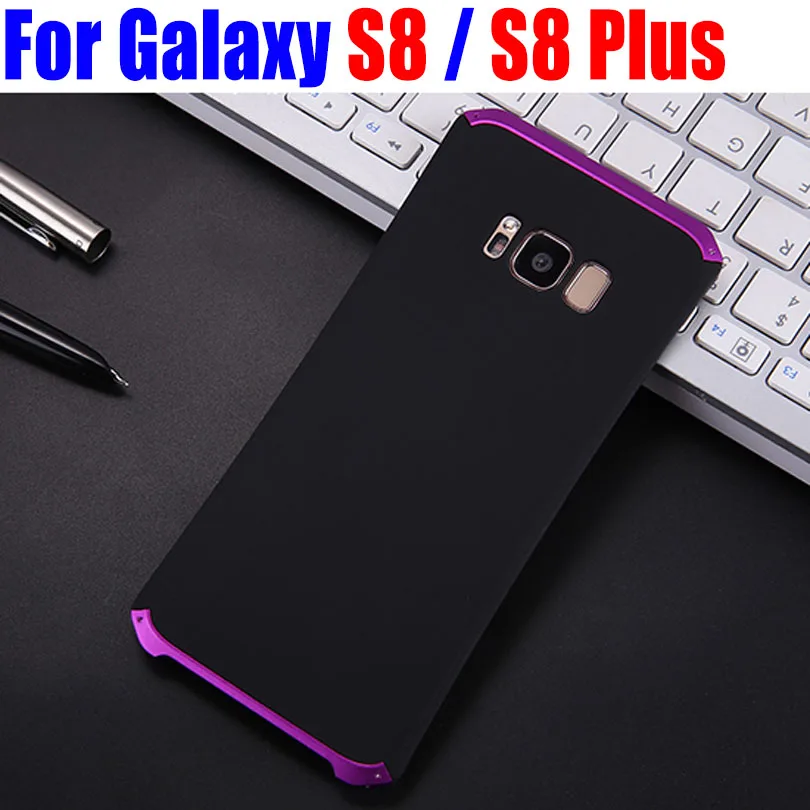 

Luxury Fashion Lightweight Aircraft Aluminum Metal Frame + Matte PC Back Case for Samsung Galaxy S8 Plus S812