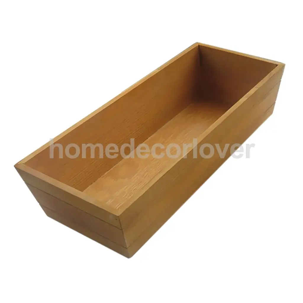 Wooden Succulent Plant Flower Bed Pot Through Box Garden Planter 34cm/35.5cm