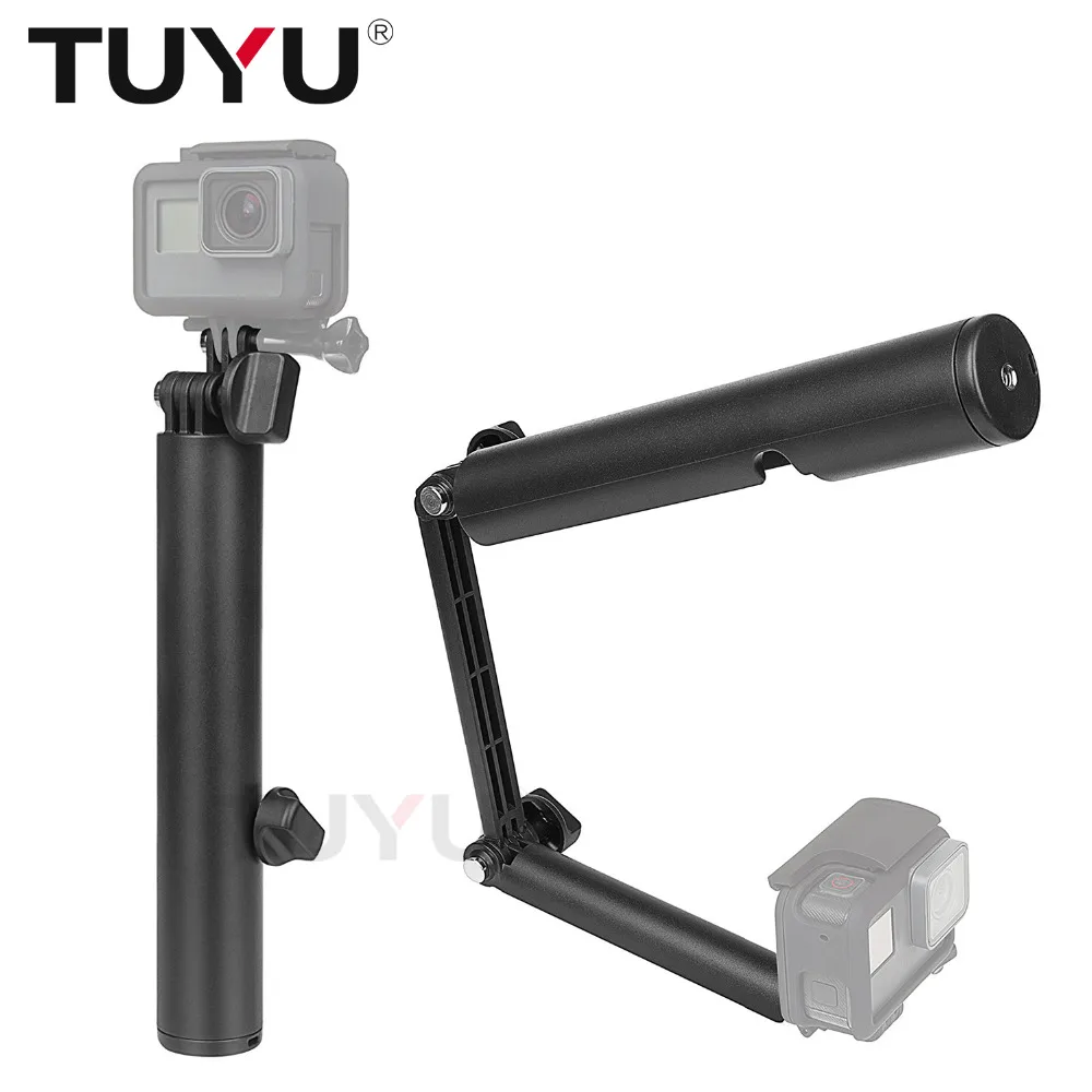 

TUYU 3-way Handheld Selfie Stick Monopod Foldable Mount Holder for GoPro Cameras Gopro Hero 6 5 4 3+ AKASO SJCAM SJ4000 EKEN H9