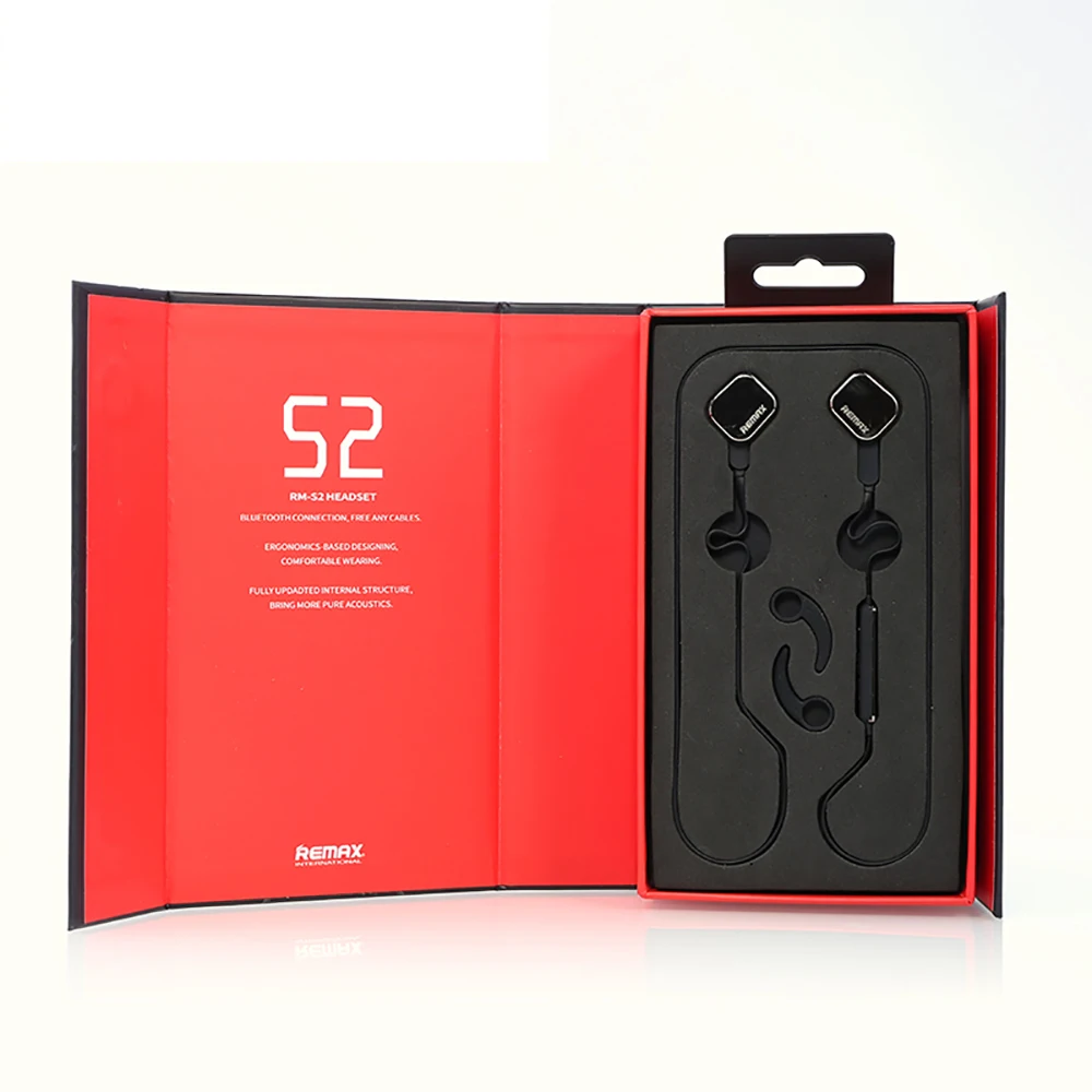 Оригинальные беспроводные наушники remax S2 Bluetooth 4 2 магнитные спортивные умные с